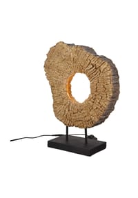 GILDE - Tischleuchte (LED) "Wood art" - braun