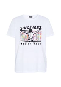 CHIEMSEE - T-Shirt mit großem Retro-Frontprint - 10 White