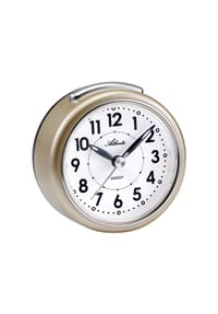 Atlanta by PARAGON - Quarzwecker ohne Ticken Analog Licht Snooze Gold - 1584/9 - Gold