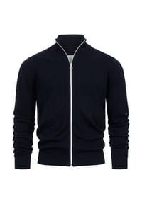 KRONSTADT - Strickjacke KSCarlo Zip - Black