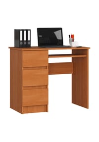 Akord - Computertisch A-6 mit 3 Schubladen, links - artisan-eiche