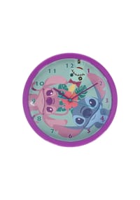 Disney - Lilo & Stitch Wanduhr – Lila – Analoge Uhr fürs Kinderzimmer - Lila 25x25x4cm