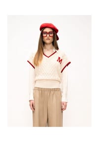 MARC ELLIS - Weste - Cream and Red