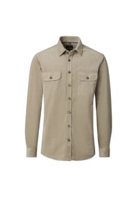 CASAMODA - Herren Hemdjacke uni Casual Fit - Beige