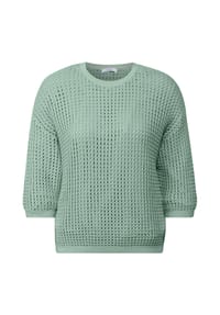 CECIL - Pullover, Baumwolle, Häkel-Optik, für Damen - 16521 PEARL BEIGE