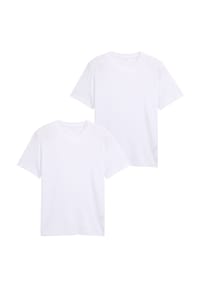 TOM TAILOR - T-Shirt, 2er-Pack, für Herren - 14297 WHITE 2