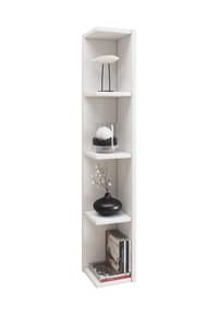 VCM. - Holzregal stehend | platzsparendes Regal | Maße: H. 97 x B. 15 x T. 17 cm | Elegantes Regal stehend | Aufbewahrungsregal | Bücherregal - Honsa - Anthrazit / Honig-Eiche