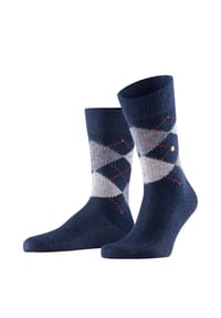 Burlington - Socken "Preston", Argyle-Muster, für Herren - 3014 BLACK-SAHARA