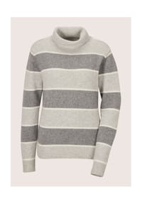 MADELEINE - Gestreifter Kaschmirpullover - steingrau / melange / silberfarben