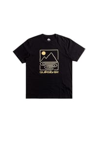 QUIKSILVER - Shirt OUTLINE MOUNTAINS - schwarz