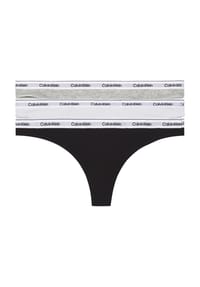 Calvin Klein - Modern Logo String, 3er-Pack, Logo-Bund, für Damen - 100 WHITE