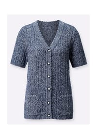 Witt - Strickjacke - marine-hellblau-meliert
