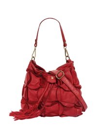 Samantha Look - Handtasche Echt Leder, Made In Italy - cognac