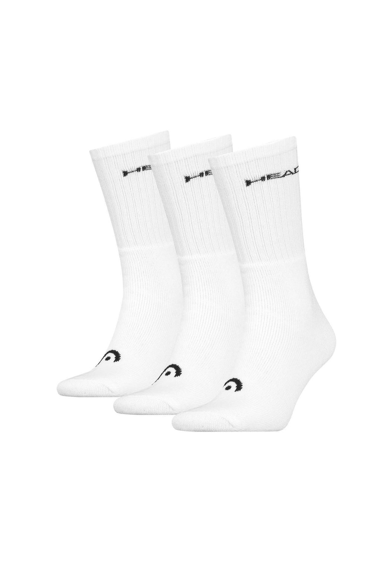 Sport Sportbekleidung HEAD® Unisex Crew Socken, 3er Pack - Kurzsocken, Baumwollmix, einfarbig