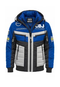 CIPO & BAXX® - Winterjacke CM234 mit Kapuze - NAVYBLUE-BEIGE