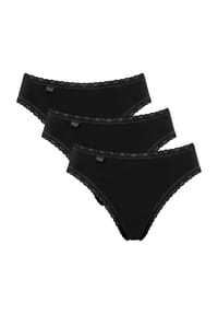 sloggi - 24/7 Cotton Lace Taillenslip, 3er-Pack, Bordüre, für Damen - brush