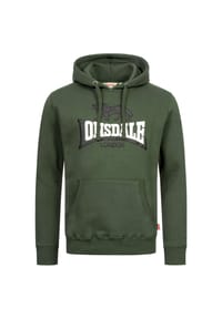 LONSDALE™ - Herren Kapuzensweatshirt normale Passform THURNING - Olive/Black/White