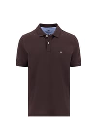 FYNCH-HATTON® - Hemd, gerader Schnitt, Kurzarm, Polokragen, Herren - 416 GRAPE