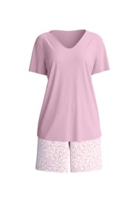 CALIDA - Shorty Flower Nights, V-Ausschnitt, für Damen - 220 PEACH ROSE