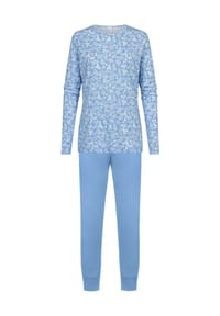 mey - Flower Meadow Schlafanzug, 7/8-Länge, für Damen - 1116 BLUE SILK