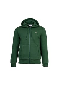 LACOSTE - Herren Sweatjacke mit Kapuze - Zipper, aufgerautes Fleece, Baumwoll-Mix - Blau