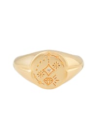 caї - Ring 925/- Sterling Silber 1 Weißtopas - gelb