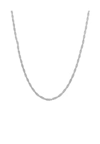 KUZZOÍ - Halskette Herren Basic Kordelkette Gedreht 925 Silber - Silber