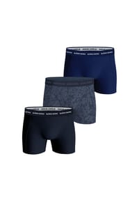 BJÖRN BORG - Herren Boxershorts, 3er Pack - Cotton Stretch Boxer Trunks, Baumwolle, Logobund - Blau