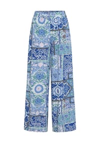 MANGUUN - Stoffhose, Gummibund, für Damen - 1 FLIEDER BLUME