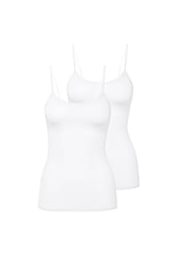 CALIDA - Damen Spaghettitop, 2er Pack - Natural Comfort, Unterhemd, Top, Jersey, einfarbig - Nude