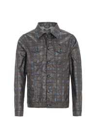 CIPO & BAXX® - Jacke mit stylischem Karo-Muster - Blau