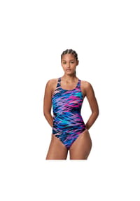 speedo® - Badeanzug Hyperboom Medalist, chlorbeständig, für Damen - ANTHRACITE/PINK