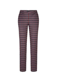 MADELEINE - Stretchhose mit Karo-Druck - marine / multicolor