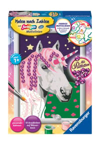 Ravensburger Malen nach Zahlen Malset "Einhorn", mit Pailletten - Malen nach Zahlen - 
