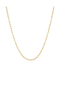 KUZZOÍ - Halskette Herren Gliederkette Oval Basic Fein 925 Silber - Gold