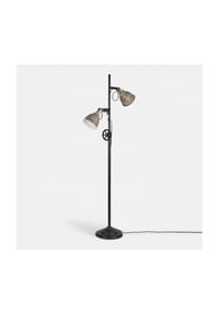 LOBERON - Stehlampe Fenric schwarz/braun - schwarz/braun