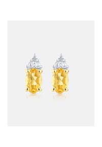 Diamant L'eternel - Ohrstecker, mit Citrin, 375 Gelbgold - gold