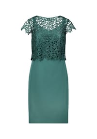 Vera Mont - Etuikleid mit Spitze - Dark Emerald