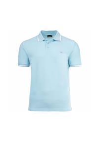 EMPORIO ARMANI - Herren Poloshirt - ESSENTIAL, Pique, Logo, Baumwolle, einfarbig - Blau