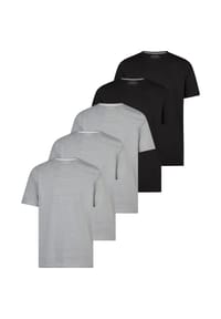 redmond - T-Shirt 5er Pack Basic - Beige