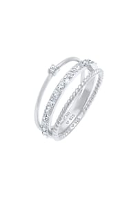 elli. Ring Elli Ring Stapelring 3Er Set 925 Silber, Mit Kristallen Von Swarovski® Bild 1