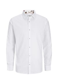 JACK & JONES - Hemd NORDIC FLORES Langarmhemd mit Kent-Kragen - schwarz