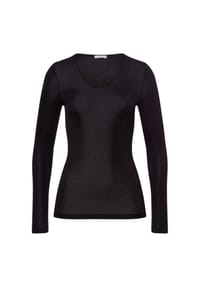 HANRO - Unterhemd Woolen Silk - black