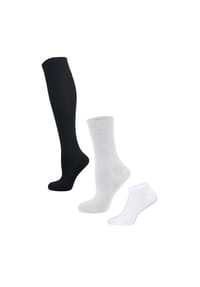 nur die - Basicsocken Bambus Kombi - weiß, schwarz