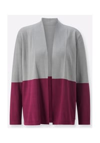 Witt - Strickjacke - malve-steingrau-gemustert