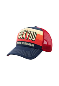 KING KEROSIN - Trucker Cap mit mehrfarbiger Statement Front Fuck You - mehrfarbig