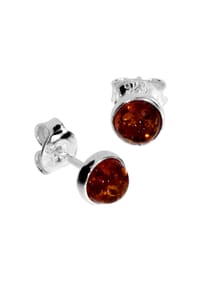 OSTSEE-SCHMUCK® - Ohrstecker , Classic 5 mm , Silber 925/000 - silber