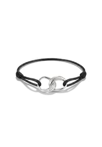 Thomas Sabo - Textilarmband Together schwarz mit Zirkonia - silberfarben, schwarz