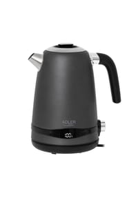 COFI - Adler AD 1295 Edelstahl-Wasserkocher 1,7 L mit LCD-Display - Grau - Grau 24 x 20 x 16 cm