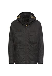 camel active - Multipocket Jacke aus gewachster Baumwolle - Schwarz